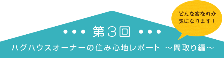 ハグハウスオーナーの住み心地レポート ~間取り編~